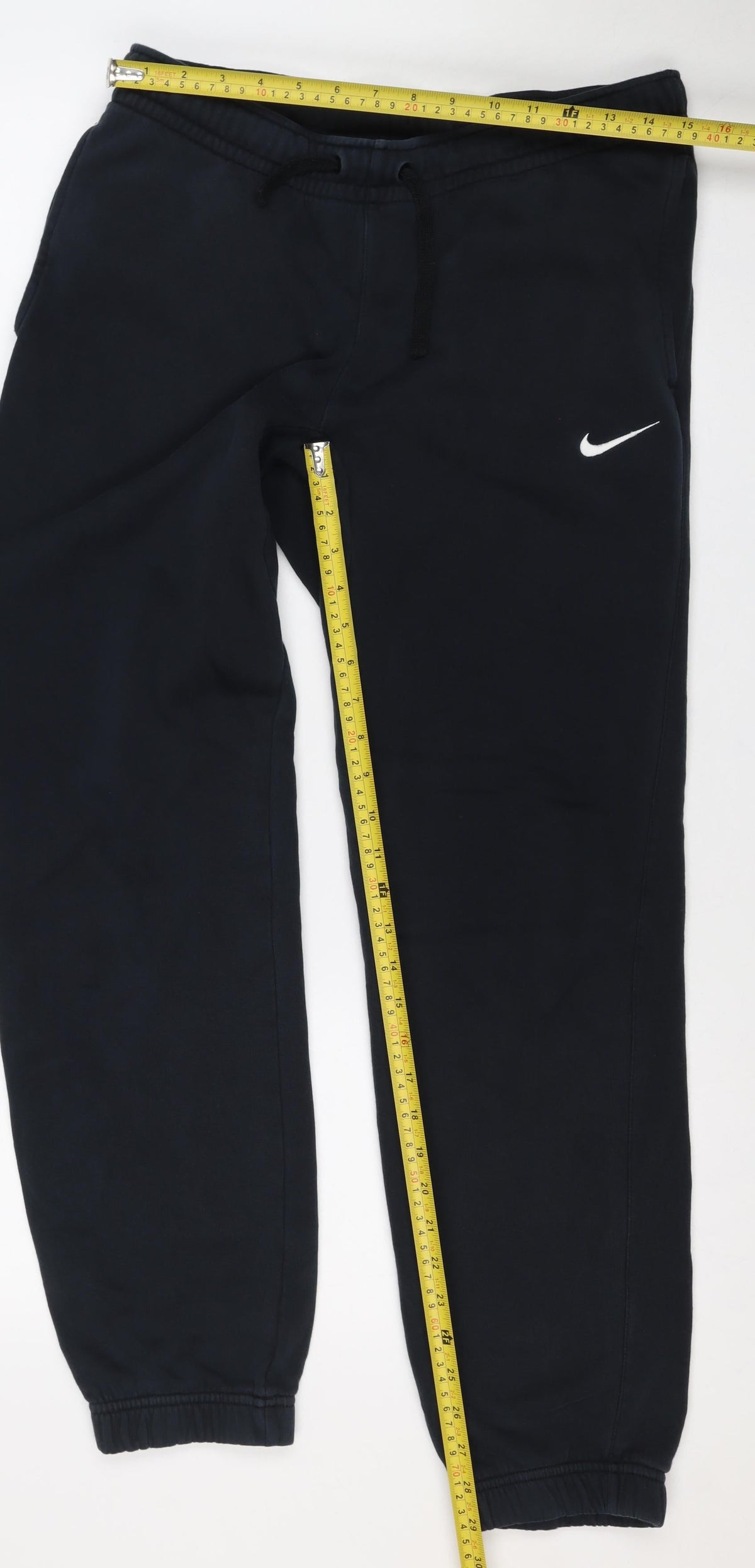 Nike Men’s Black S Fleece Jogger Sweatpants Drawstring Tapered
