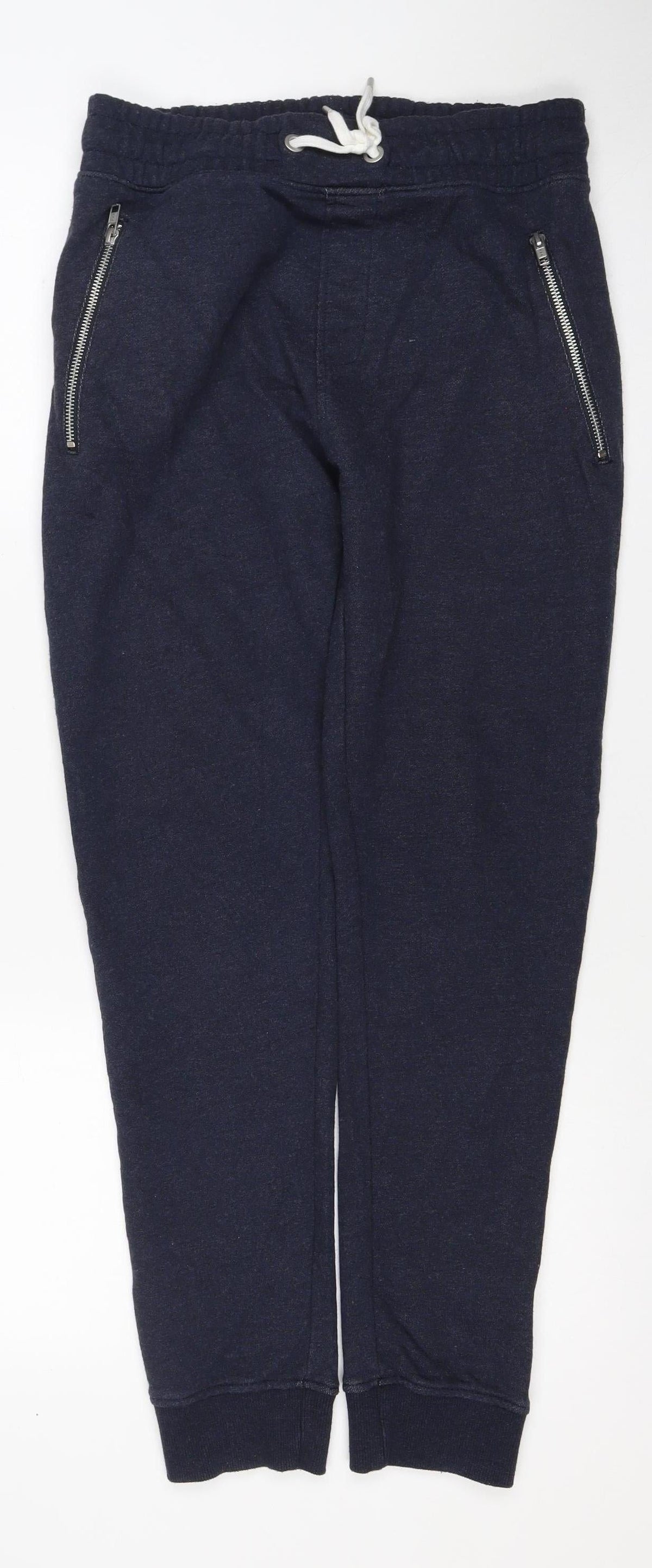 Next Men’s Navy Blue Small Regular Jogger Sweatpants Zip Pockets