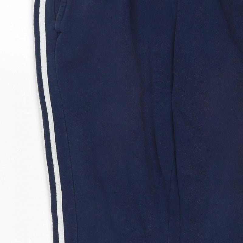 adidas Men Blue 2XL Three Stripe Drawstring Track Pants Joggers