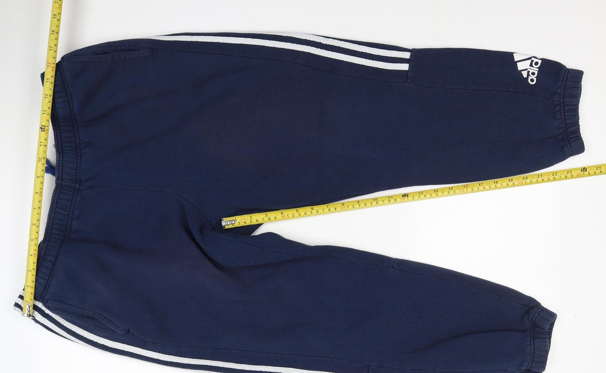 adidas Men Blue 2XL Three Stripe Drawstring Track Pants Joggers