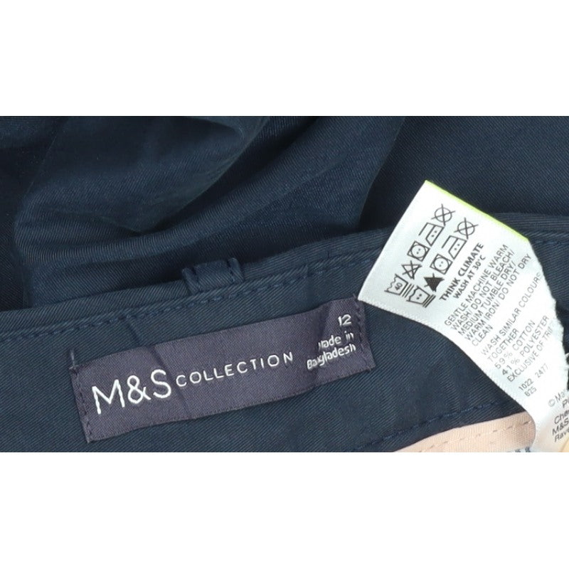 Marks and Spencer Women Navy Size 12 Straight Work Trousers