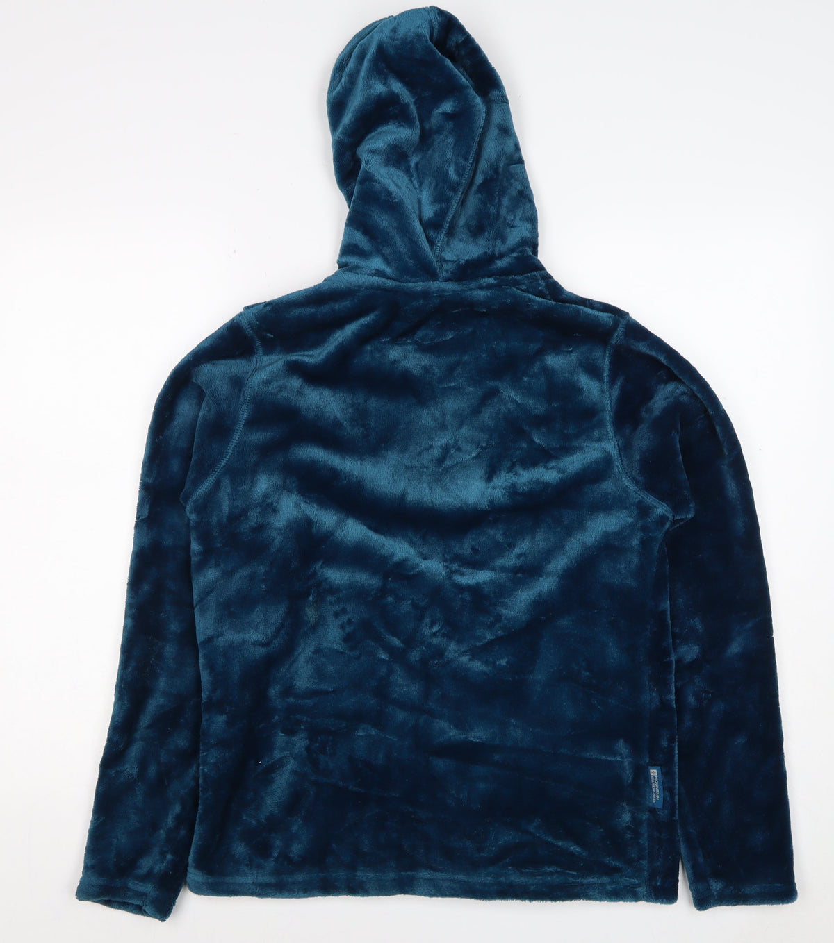 Mountain Warehouse Women’s Blue Hooded Fleece Jacket UK 12 Full Zip