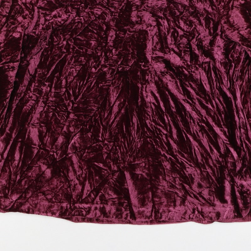 Winter Silks Women Purple UK 10 Crushed Velvet Cowl Neck Blouse