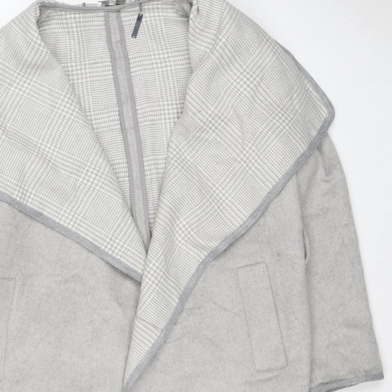 RJR John Rocha Women’s Grey Check Biker Jacket UK 14 Lined Zip