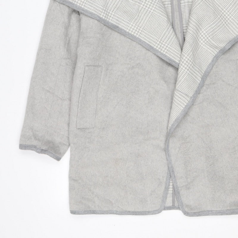 RJR John Rocha Women’s Grey Check Biker Jacket UK 14 Lined Zip