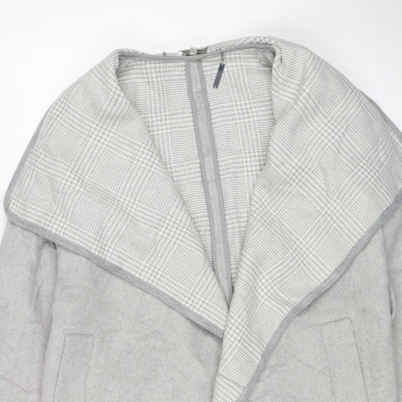 RJR John Rocha Women’s Grey Check Biker Jacket UK 14 Lined Zip