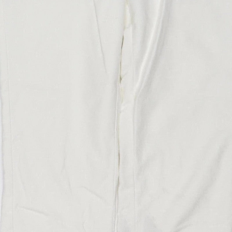 Zara Basic Women White UK 10 Straight Leg Tailored Trousers
