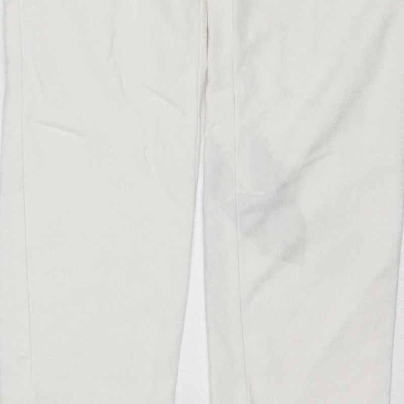 Zara Basic Women White UK 10 Straight Leg Tailored Trousers