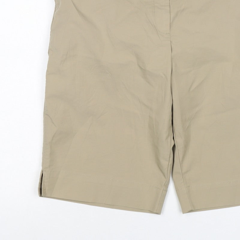 Marks and Spencer Women Beige Size 14 Bermuda Shorts Lightweight