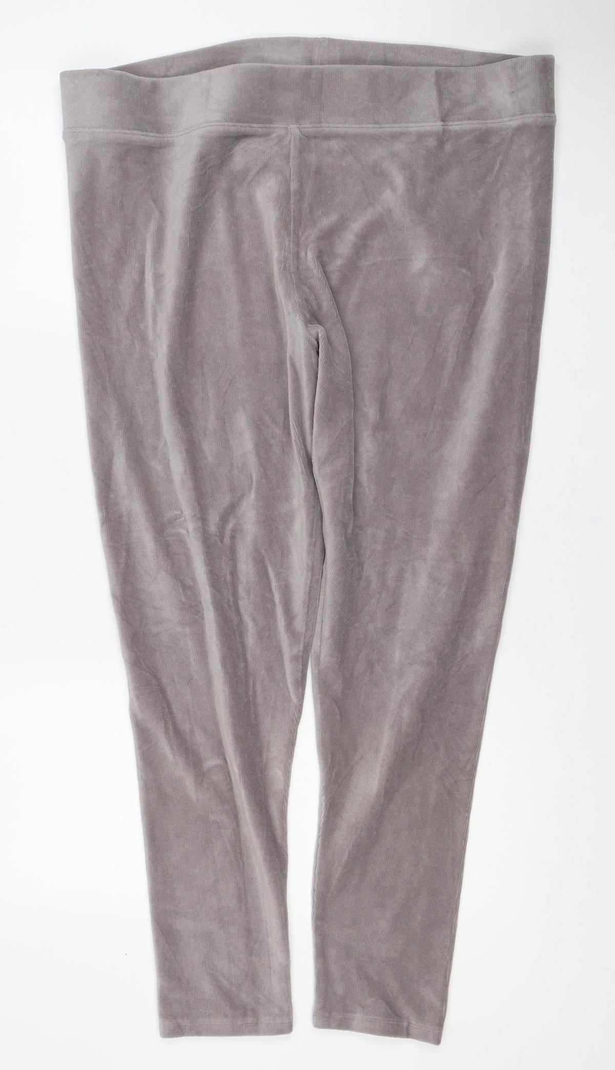Marks and Spencer Women Grey UK 22 Regular Stretch Jersey Leggings