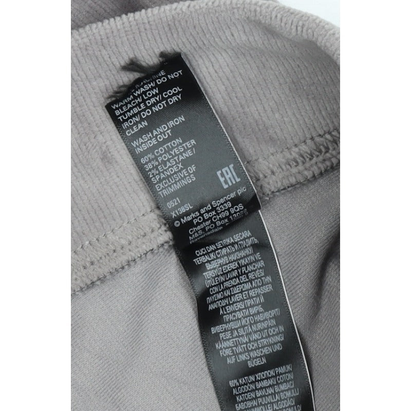 Marks and Spencer Women Grey UK 22 Regular Stretch Jersey Leggings