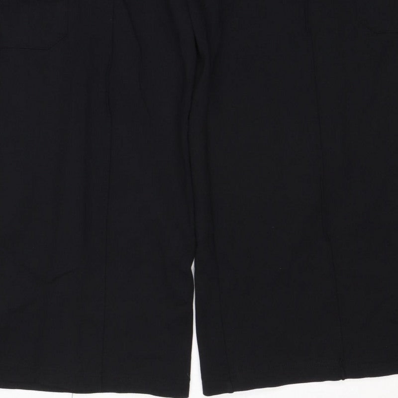 Marks & Spencer Women Black UK 16 Cargo Drawstring Trousers Stretch