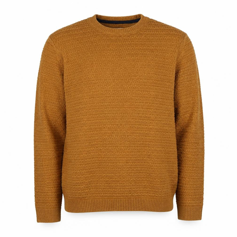 Fat Face Men’s Brown Size S Chunky Knit Crew Neck Pullover Jumper