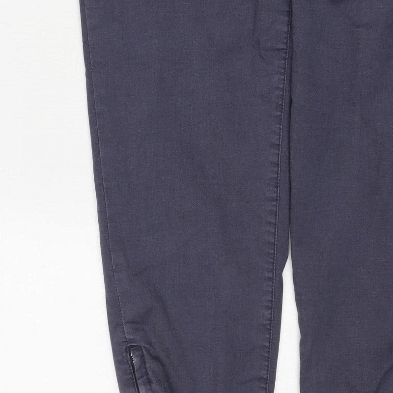 Marks & Spencer Women Grey Size 12 Short Tapered Stretch Jeans