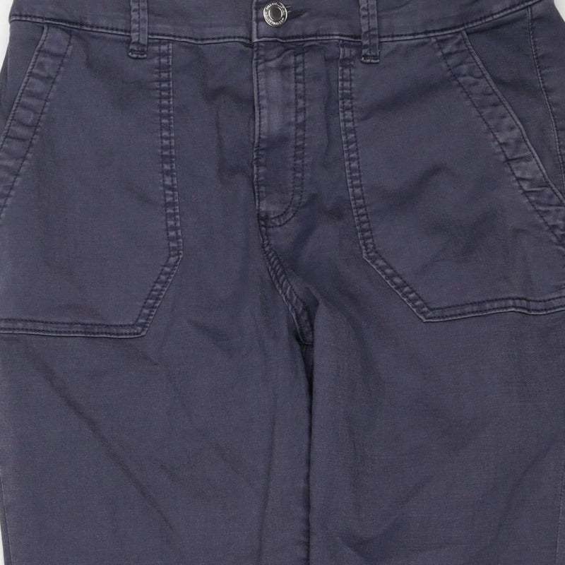 Marks & Spencer Women Grey Size 12 Short Tapered Stretch Jeans