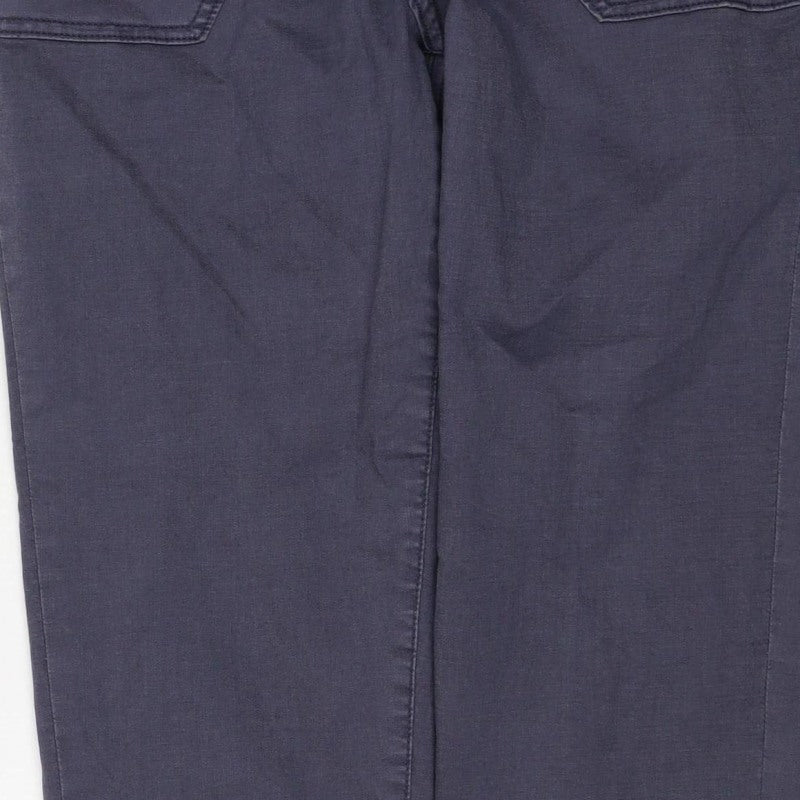 Marks & Spencer Women Grey Size 12 Short Tapered Stretch Jeans