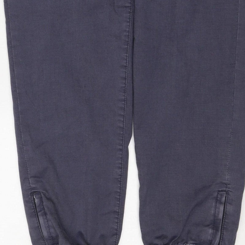 Marks & Spencer Women Grey Size 12 Short Tapered Stretch Jeans