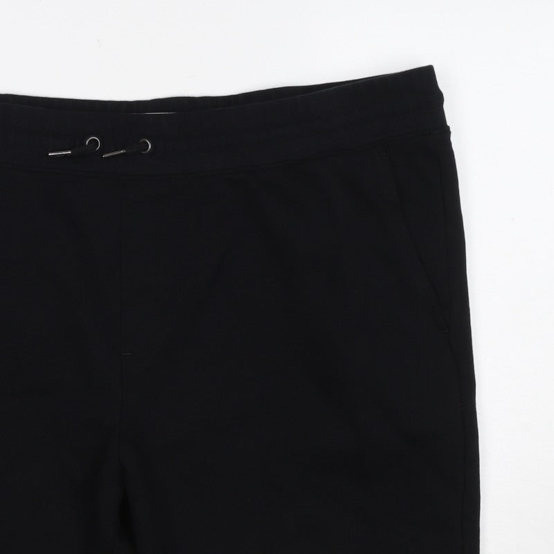 M&S Men’s Black 2XL Regular Fit Drawstring Sweat Shorts