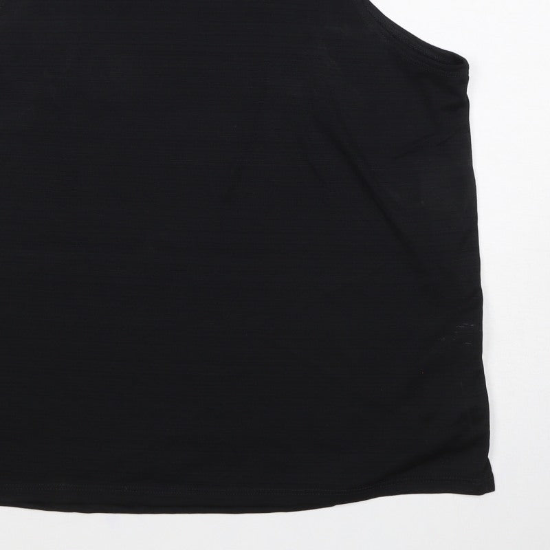 Nike Women Black M Dri-FIT Running Tank Top Reflective