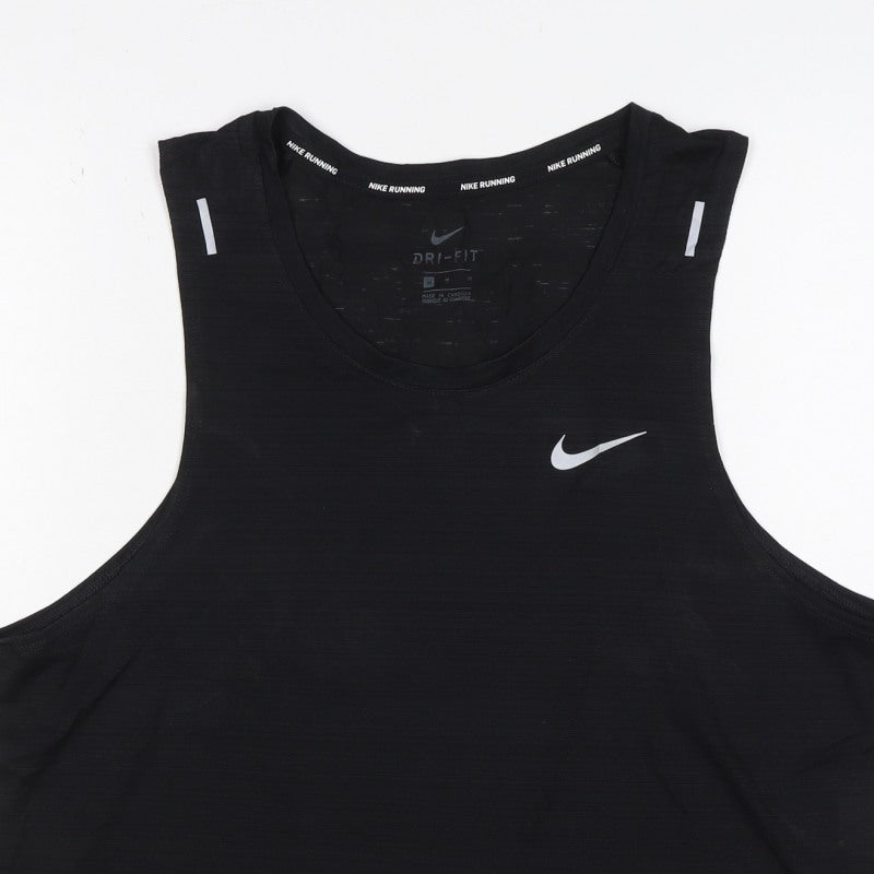 Nike Women Black M Dri-FIT Running Tank Top Reflective