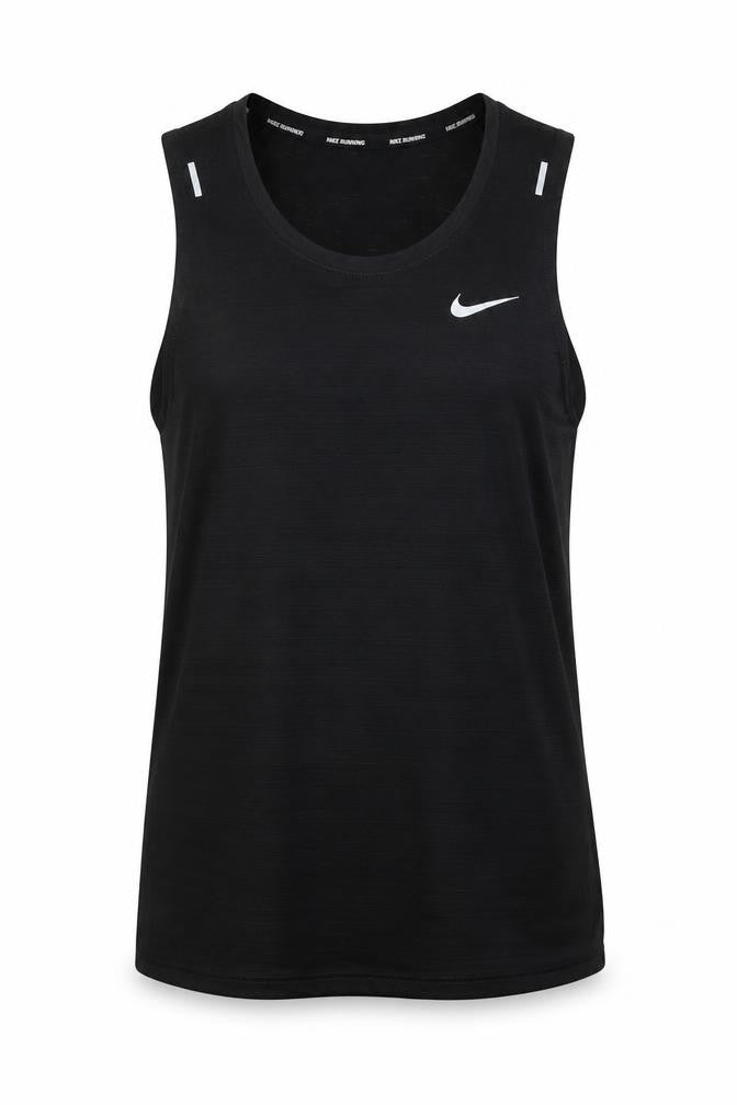 Nike Women Black M Dri-FIT Running Tank Top Reflective