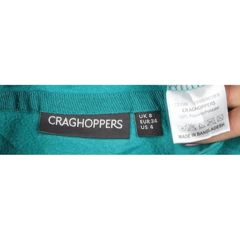 Craghoppers Women’s Green UK 8 Fleece 1/4 Zip Pullover Sweatshirt