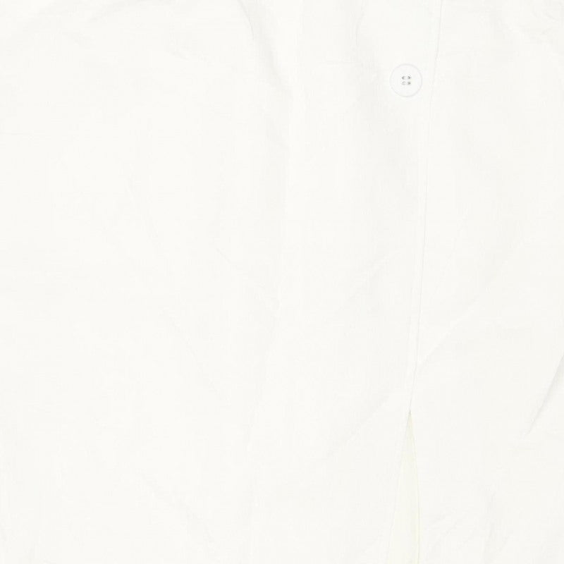 M&S Women White UK 14 Knee Length Wrap Button Skirt
