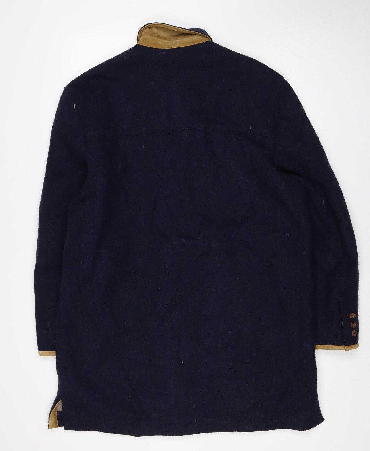 MINE Mens Blue Wool Blend Pea Coat Size M Buttoned Classic Jacket