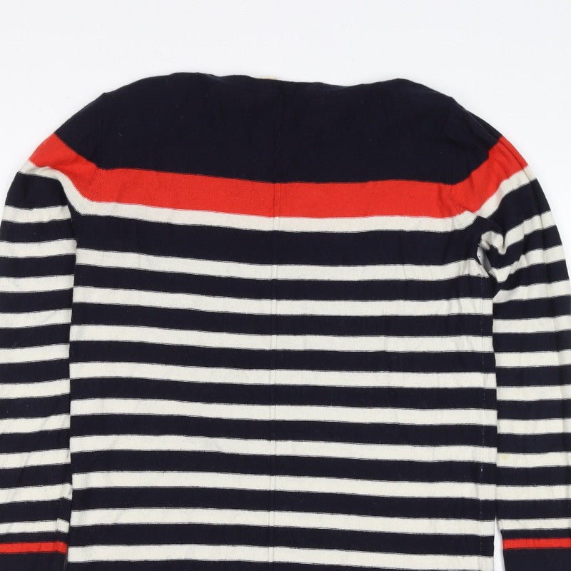 White Stuff Women’s Size 10 Navy Stripe Cotton Knit Jumper Dress