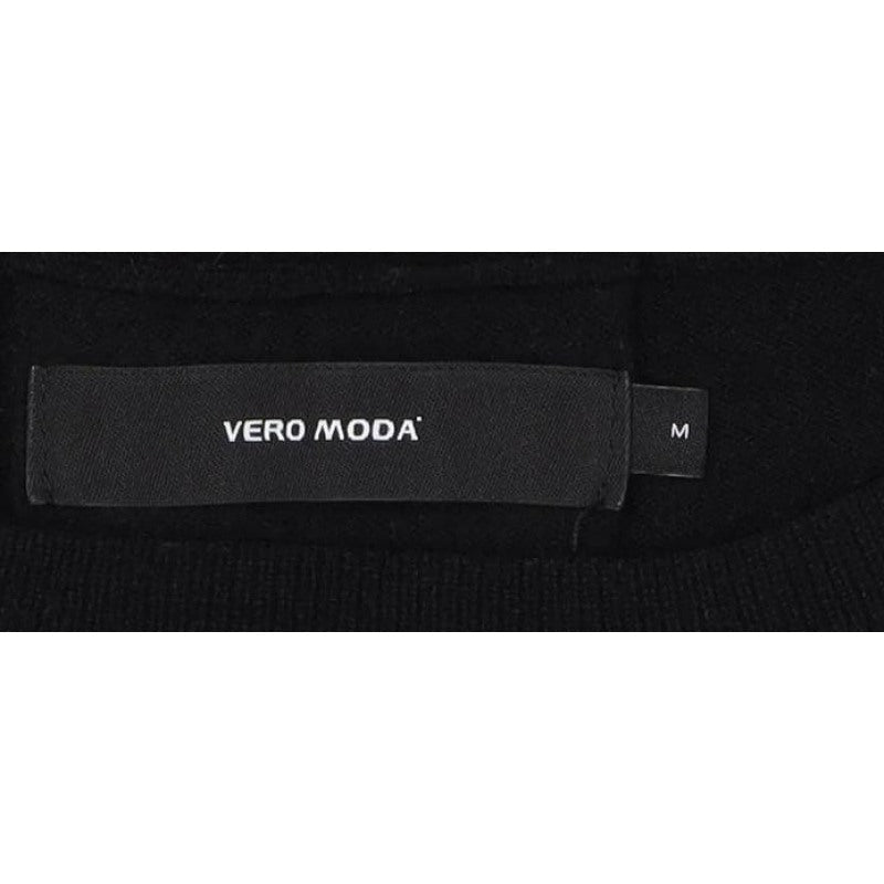 Vero Moda Women’s Black M Crew Neck Long Sleeve Knit Pullover Jumper