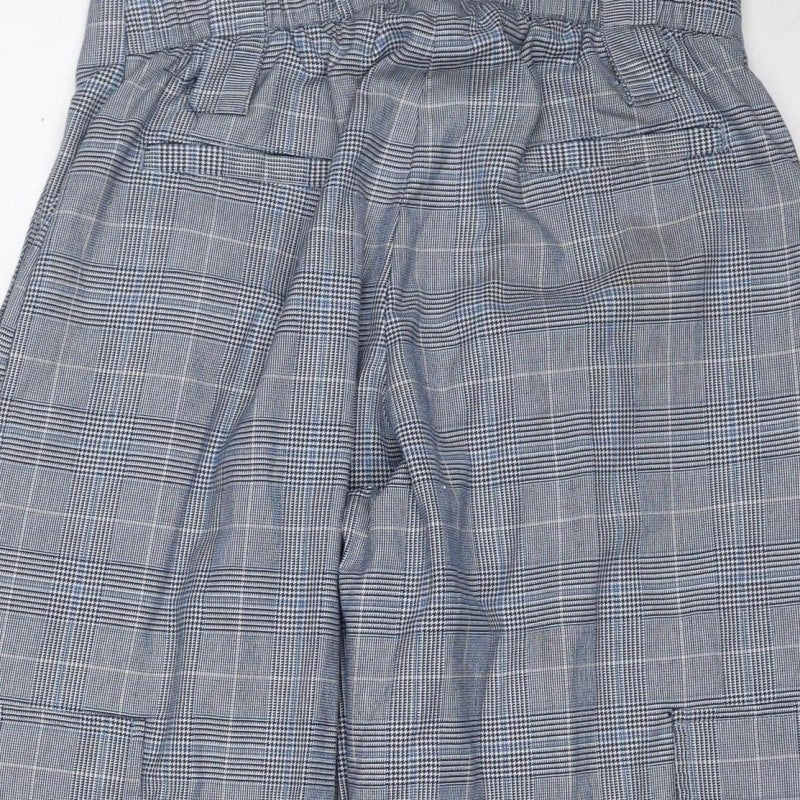 WHBM Women’s Blue Check Stretch Trousers UK 6 Regular