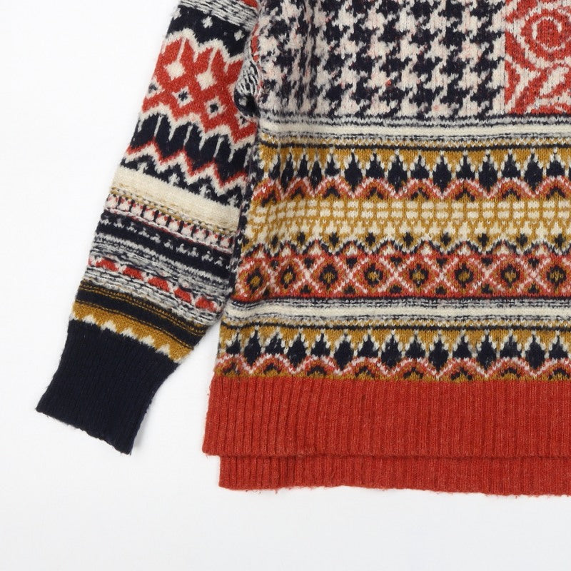 Desigual Women Multicoloured S Fair Isle Knit Pullover Jumper