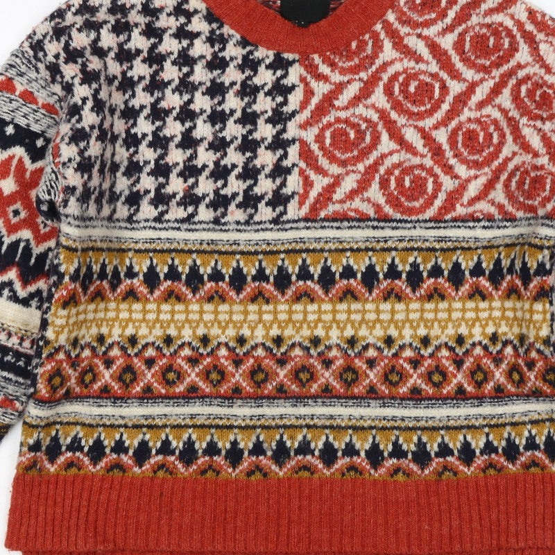 Desigual Women Multicoloured S Fair Isle Knit Pullover Jumper