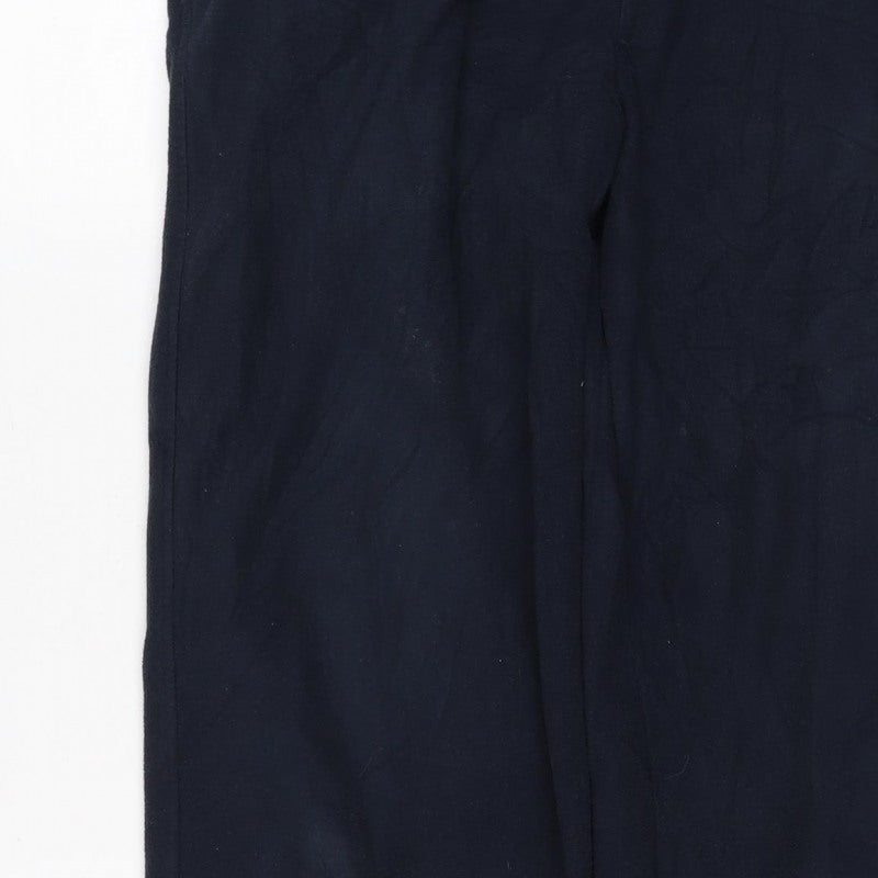 Marks and Spencer Mens Navy L Track Pants Elastic Waist 35in Leg