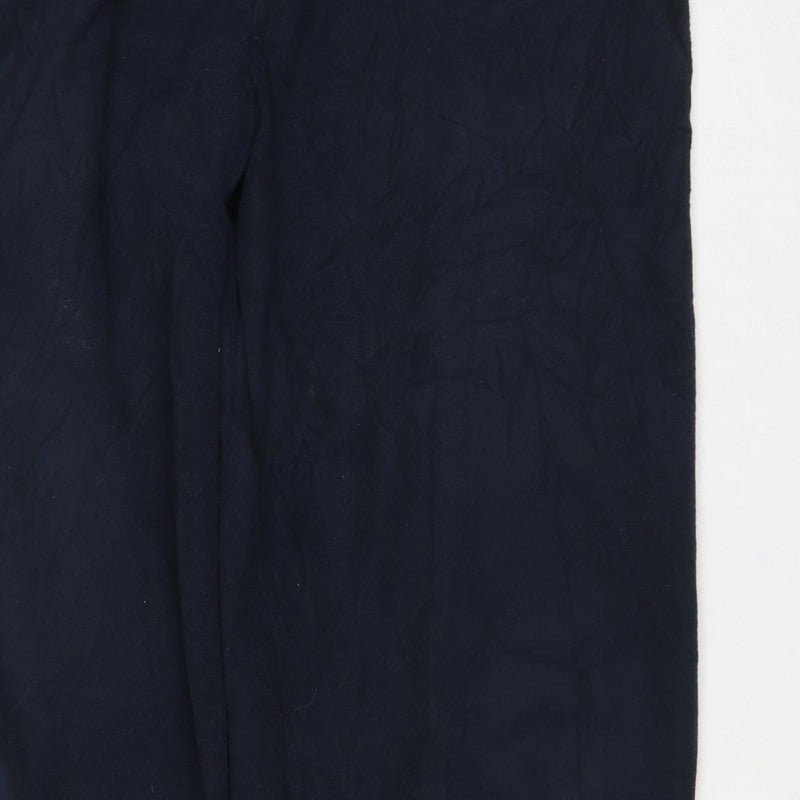 Marks and Spencer Mens Navy L Track Pants Elastic Waist 35in Leg