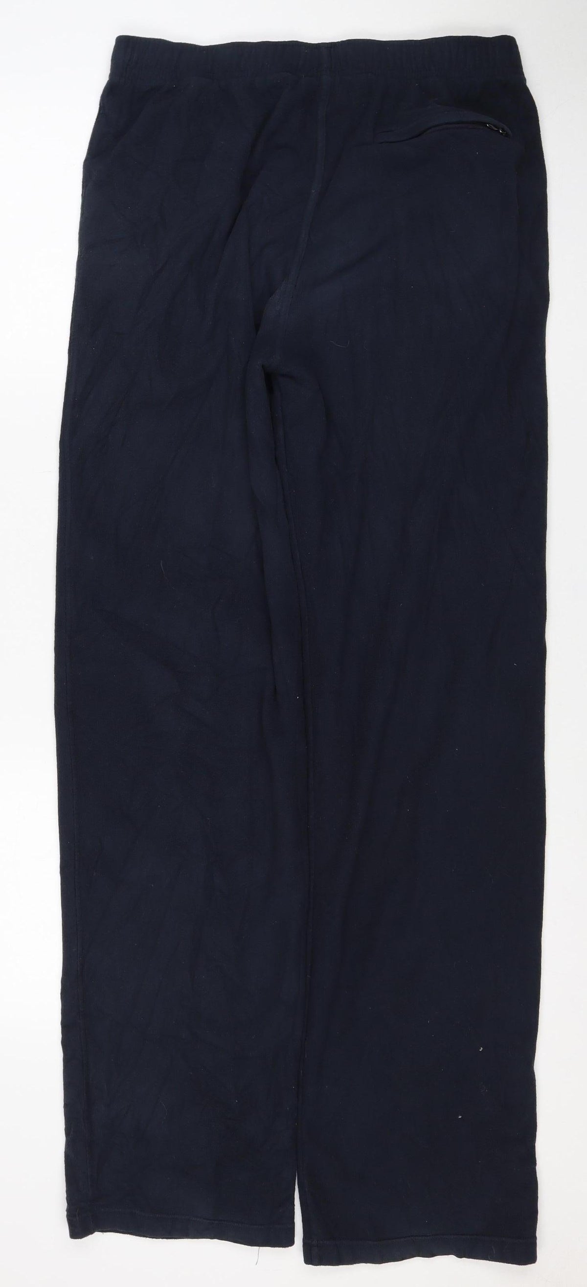 Marks and Spencer Mens Navy L Track Pants Elastic Waist 35in Leg