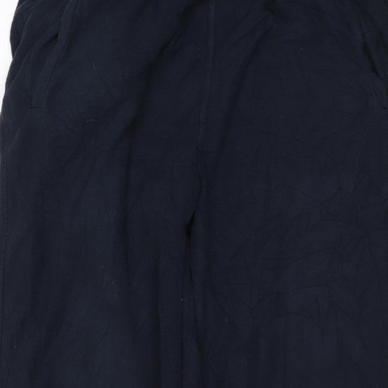 Marks and Spencer Mens Navy L Track Pants Elastic Waist 35in Leg