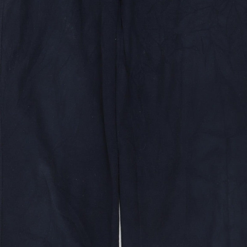 Marks and Spencer Mens Navy L Track Pants Elastic Waist 35in Leg