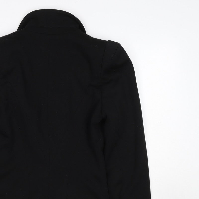 Next Women's Black UK 10 Double-Breasted Peak Lapel Blazer Jacket