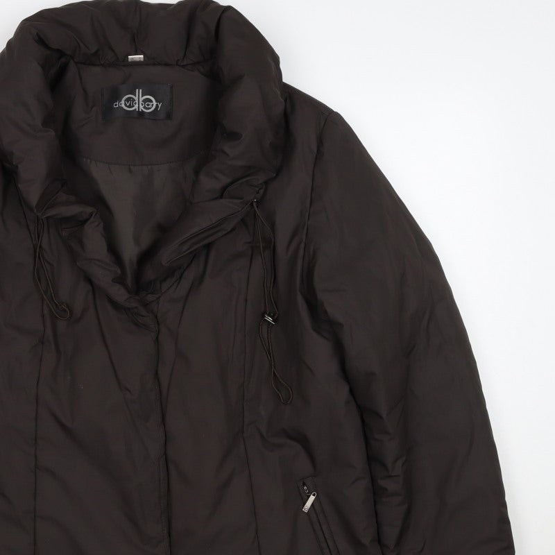 David Barry Women’s Black UK 12 Puffer Jacket Padded Zip Winter