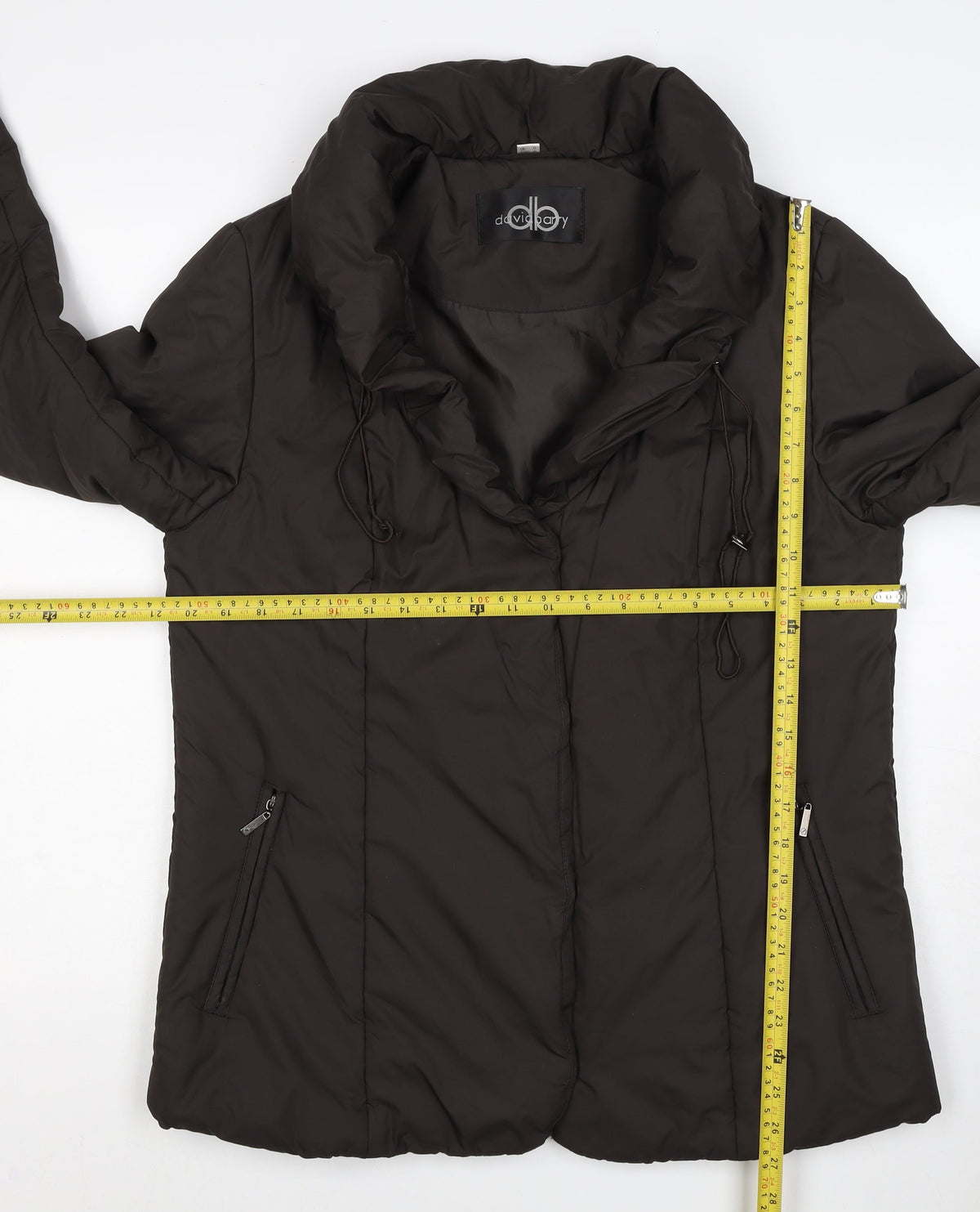 David Barry Women’s Black UK 12 Puffer Jacket Padded Zip Winter