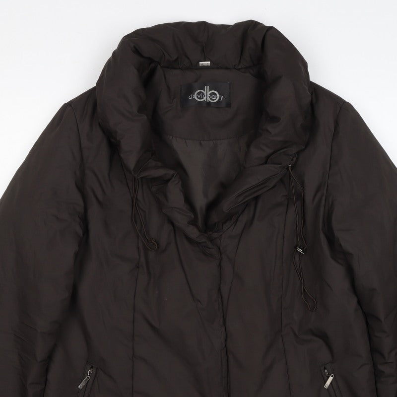 David Barry Women’s Black UK 12 Puffer Jacket Padded Zip Winter