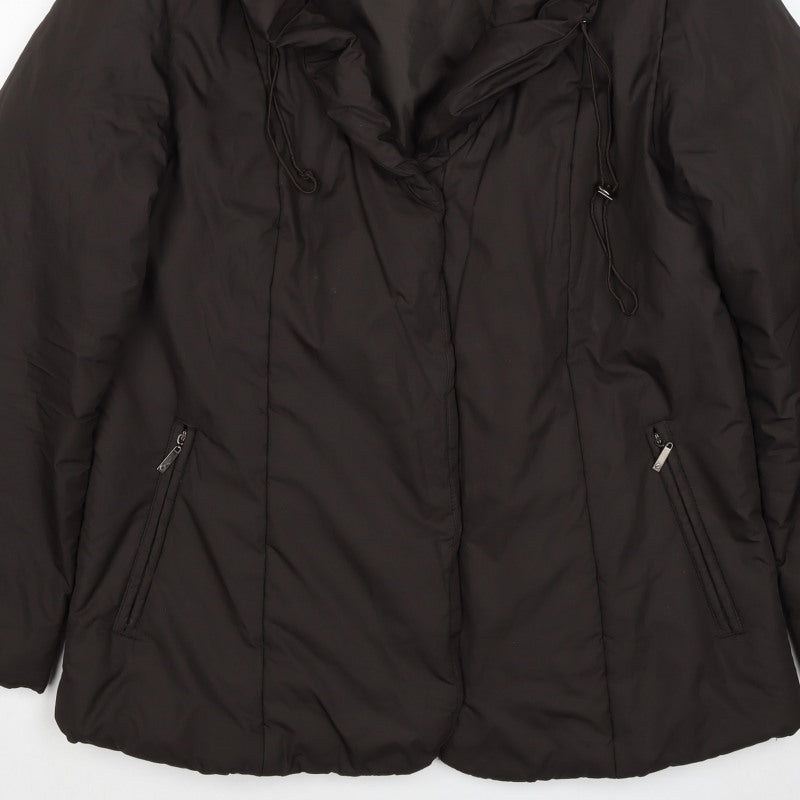 David Barry Women’s Black UK 12 Puffer Jacket Padded Zip Winter