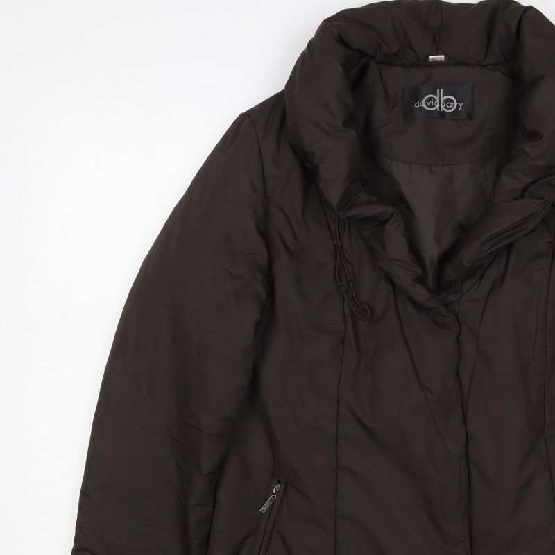 David Barry Women’s Black UK 12 Puffer Jacket Padded Zip Winter