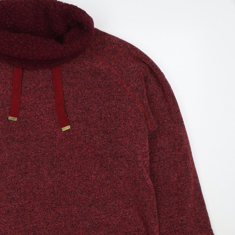 Regatta Women Red UK 14 Cowl Neck Drawstring Fleece Pullover Sweatshirt