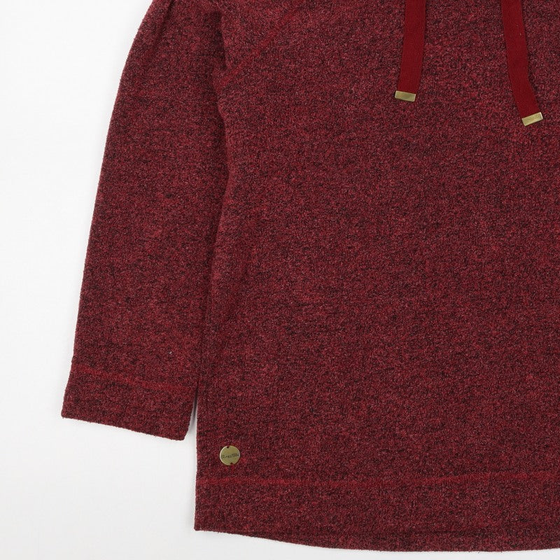Regatta Women Red UK 14 Cowl Neck Drawstring Fleece Pullover Sweatshirt