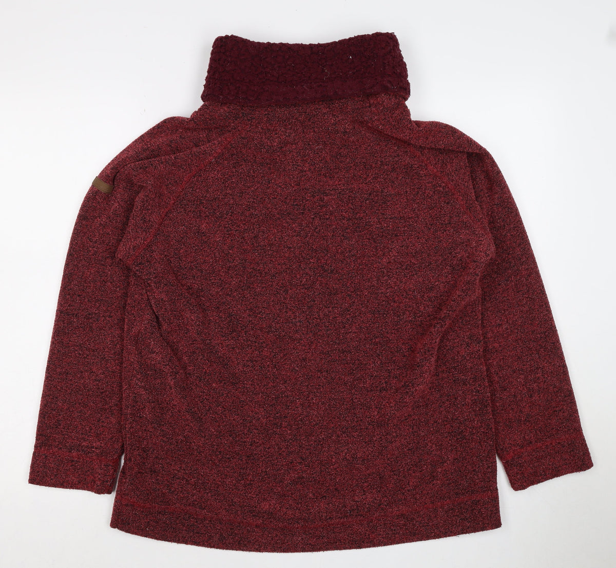 Regatta Women Red UK 14 Cowl Neck Drawstring Fleece Pullover Sweatshirt