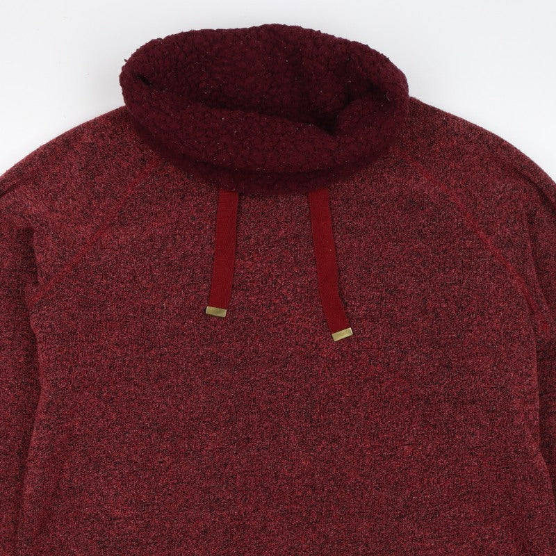 Regatta Women Red UK 14 Cowl Neck Drawstring Fleece Pullover Sweatshirt