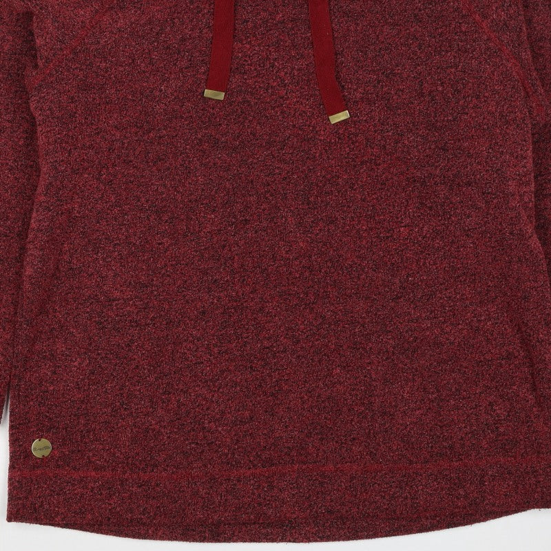 Regatta Women Red UK 14 Cowl Neck Drawstring Fleece Pullover Sweatshirt