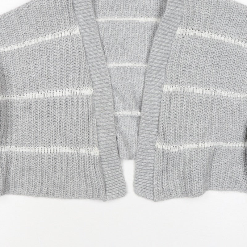 ASOS Women’s Grey Chunky Knit Open Cardigan UK 8 Long Sleeve